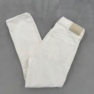 Citizens of Humanity Charlotte Crop High Rise Straight Leg Distressed Jean Sz 25